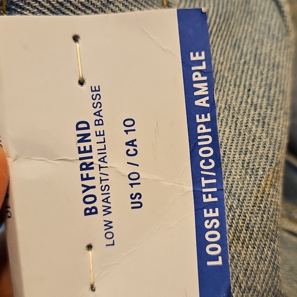 Distressed Blue Jeans Boyfriend Low‎ Waist Size 10  Nwt - Picture 9 of 10